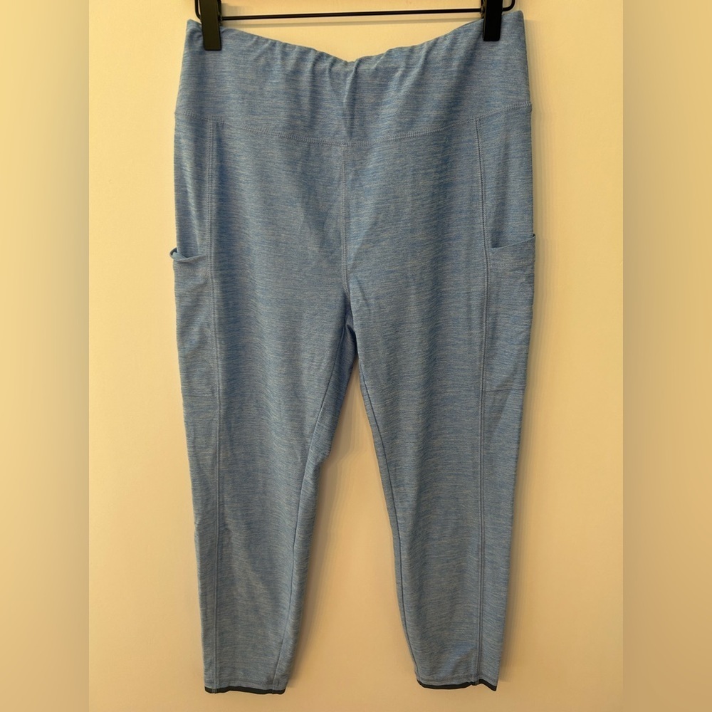 Vineyard Vines Women’s Blue Side Pocket Cropped Leggings, Size Large